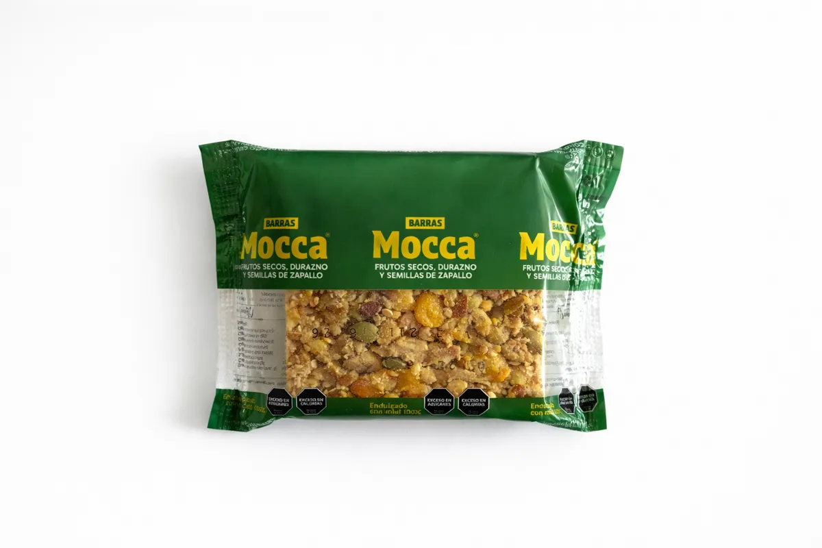 Barrita de durazno y semillas de zapallo Mocca